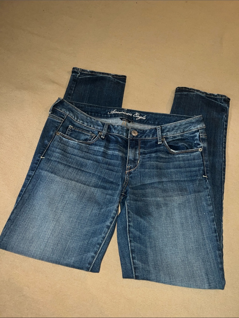 American Eagle Outfitters Skinny Jeans in Dark Blue Wash size 12 reg